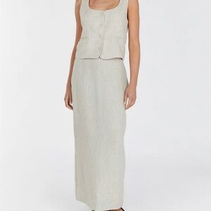 Dissh natural linen skirt